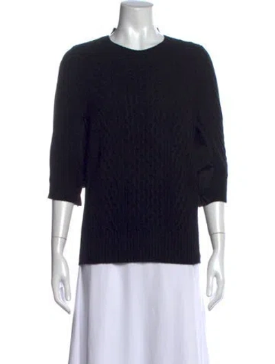 Pre-owned Sacai Wool Crew Neck Sweater In Blue