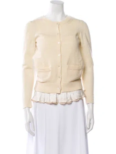 Pre-owned Sacai Wool Crew Neck Sweater In Neutral