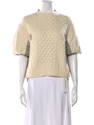 Pre-owned Sacai Wool Crew Neck Sweater In Neutral