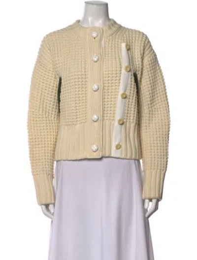 Pre-owned Sacai Wool Crew Neck Sweater In Neutrals