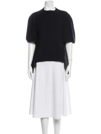 Pre-owned Sacai Wool Crew Neck Top In Black