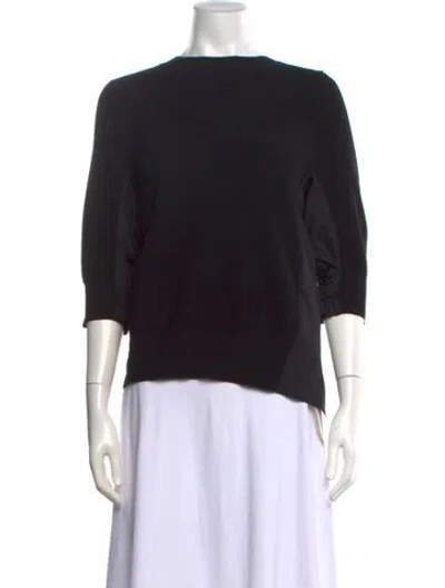 Pre-owned Sacai Wool Crew Neck Top W/ Tags In Black