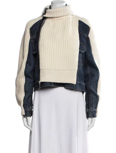 Pre-owned Sacai Wool Denim Jacket In Blue