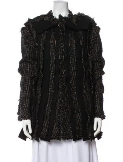 Pre-owned Sacai Wool Evening Jacket In Black