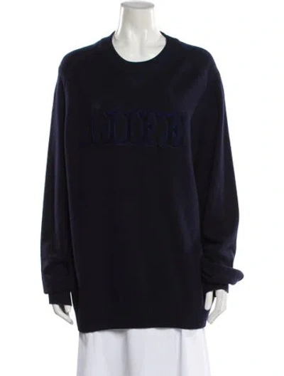 Pre-owned Sacai Wool Graphic Print Sweater In Black