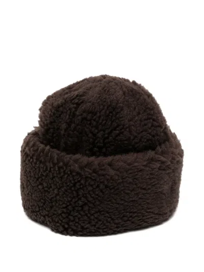 Sacai Wool Hat In Brown