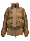 Sacai Wool Insert Down Jacket In Brown