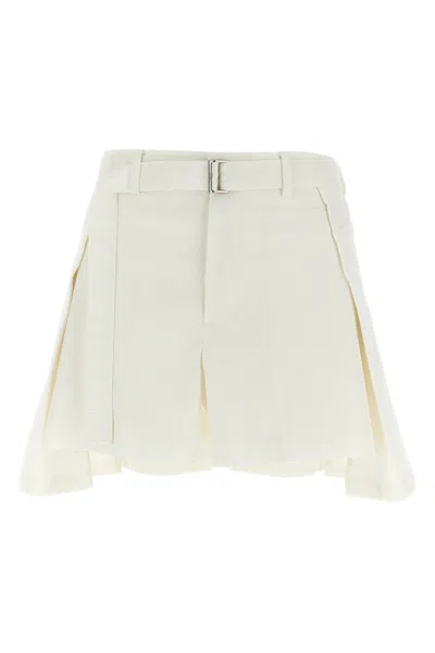 SACAI SACAI WOOL INSERT SHORTS
