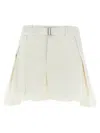 Sacai Wool Insert Shorts Bermuda And Short White In Burgundy