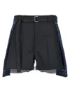 Sacai Wool Insert Shorts Bermuda And Short Blue