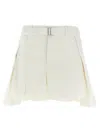 Sacai Wool Insert Shorts Bermuda And Short White In Burgundy