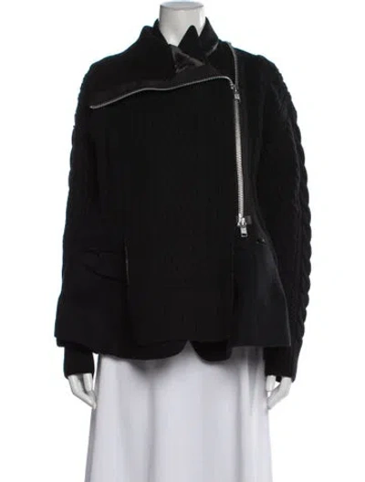 Pre-owned Sacai Wool Jacket In Black