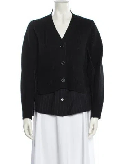 Pre-owned Sacai Wool Jacket In Black/blue