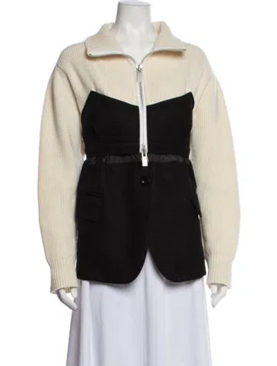 Pre-owned Sacai Wool Jacket In Black/neutrals