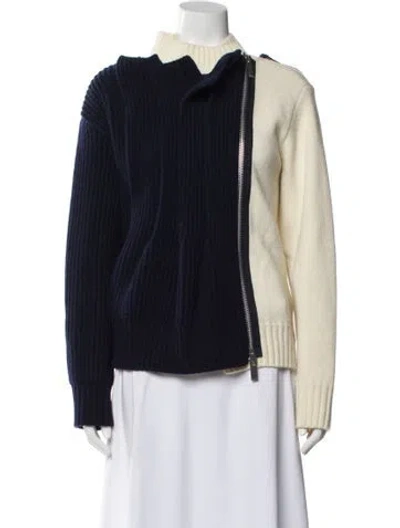 Pre-owned Sacai Wool Jacket In Blue