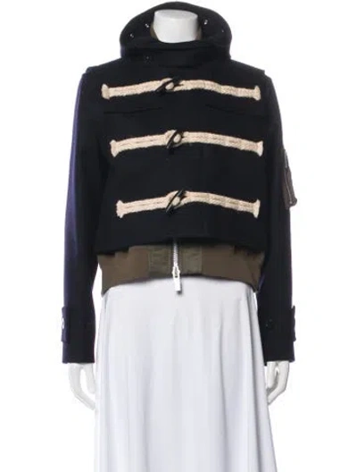 Pre-owned Sacai Wool Jacket In Blue