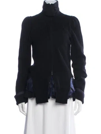 Pre-owned Sacai Wool Jacket In Blue