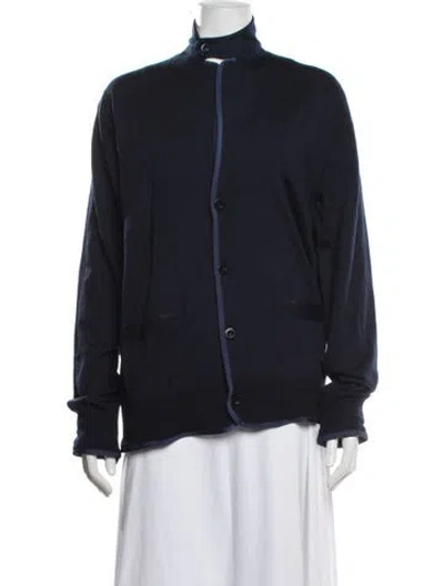 Pre-owned Sacai Wool Jacket In Blue