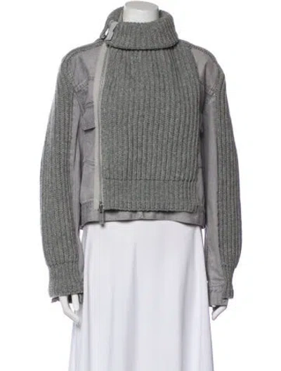 Pre-owned Sacai Wool Jacket In Gray