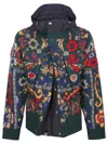 Sacai Floral Wool Jacquard Jacket In Multi