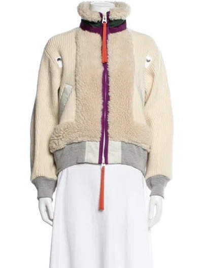Pre-owned Sacai Wool Jacket In Neutrals
