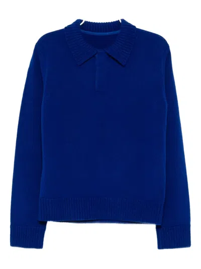Sacai Wool Jumper In Blue