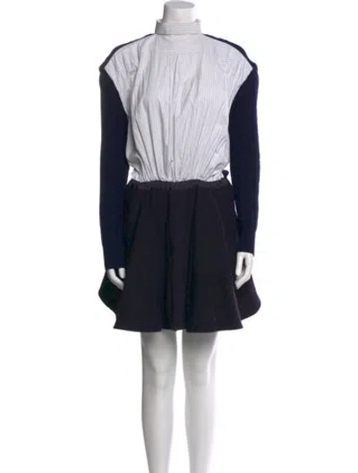 Pre-owned Sacai Wool Knee-length Dress In Multi