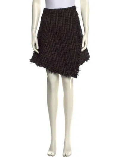 Pre-owned Sacai Wool Knee-length Skirt In Black