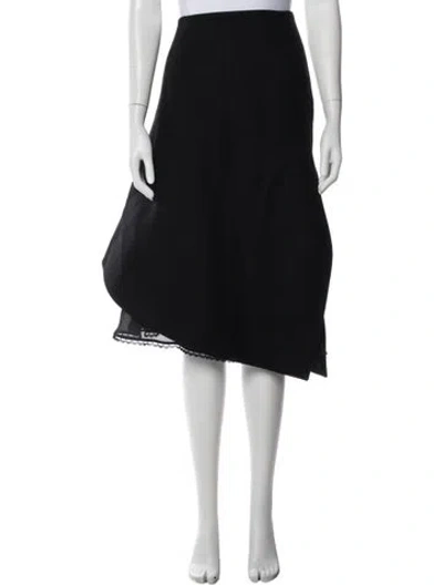 Pre-owned Sacai Wool Knee-length Skirt In Blue