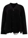 Sacai Wool Knit Cardigan In Black