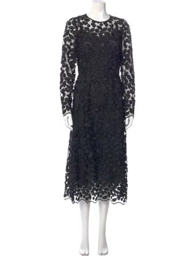 Pre-owned Sacai Wool Long Dress In Blue