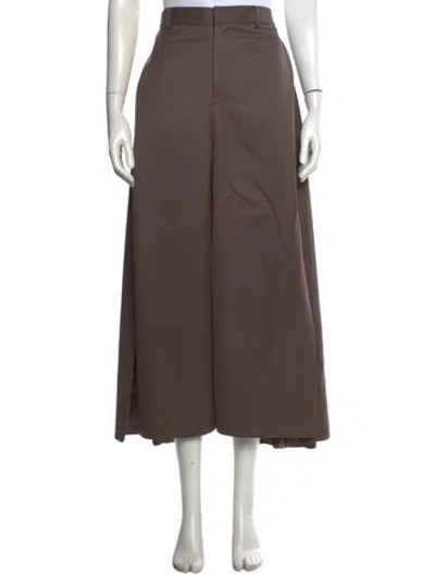 Pre-owned Sacai Wool Long Skirt In Brown