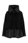 Sacai Wool Melton Blouson In Black