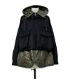 Sacai Wool Melton Blouson In Multi