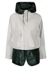 Sacai Wool Melton Blouson With Down-effect Details In White
