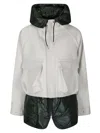 Sacai Wool Melton Blouson With Down-effect Details In Gray