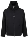 Sacai Black Zip Hoodie In Black