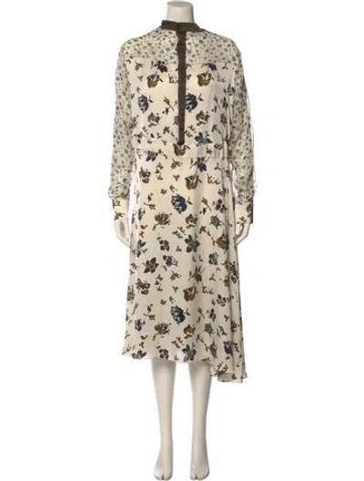 Pre-owned Sacai Wool Midi Length Dress In Neutral