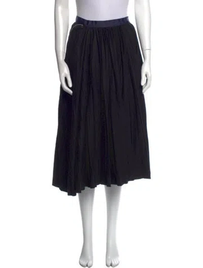 Pre-owned Sacai Wool Midi Length Skirt In Black
