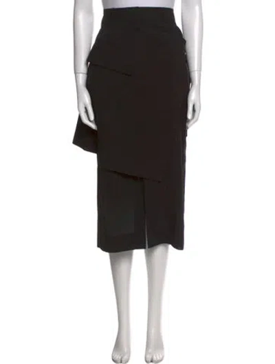 Pre-owned Sacai Wool Midi Length Skirt In Blue