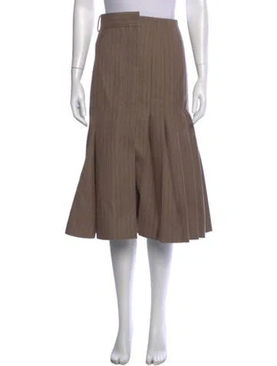 Pre-owned Sacai Wool Midi Length Skirt In Brown