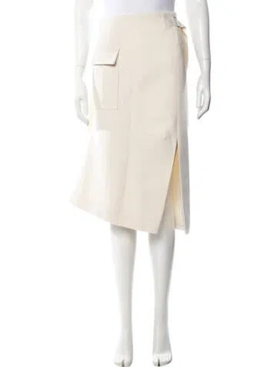 Pre-owned Sacai Wool Midi Length Skirt In Neutral