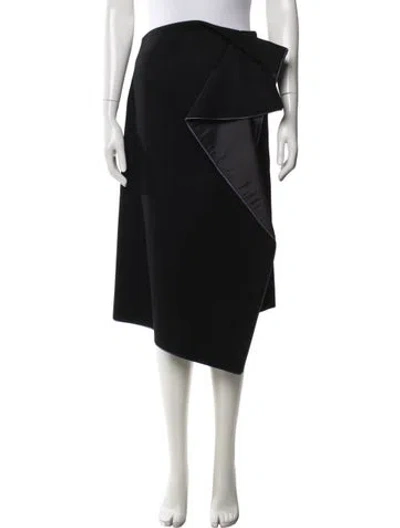 Pre-owned Sacai Wool Midi Length Skirt W/ Tags In Black