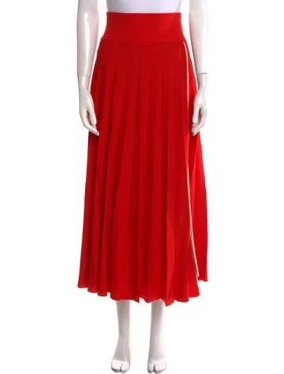 Pre-owned Sacai Wool Midi Length Skirt W/ Tags In Red
