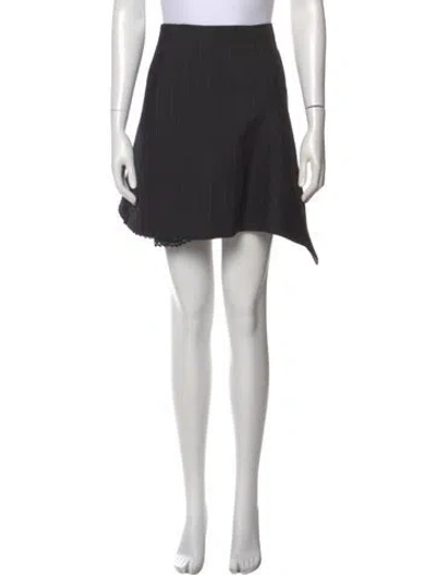 Pre-owned Sacai Wool Mini Skirt In Black