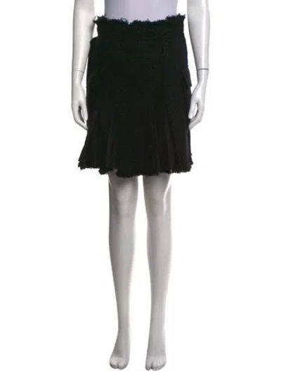 Pre-owned Sacai Wool Mini Skirt In Black