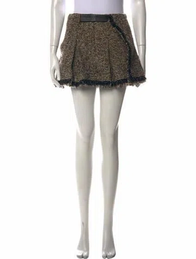 Pre-owned Sacai Wool Mini Skirt In Multi
