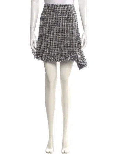 Pre-owned Sacai Wool Mini Skirt In White