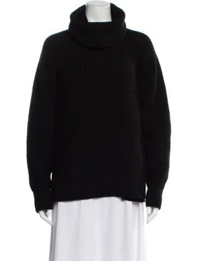 Pre-owned Sacai Wool Mock Neck Sweater In Blue