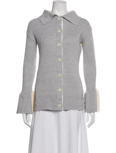 Pre-owned Sacai Wool Mock Neck Sweater In Gray